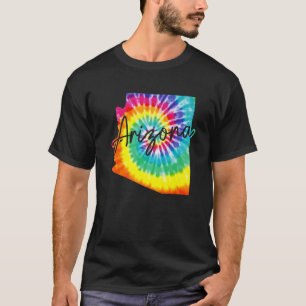 Arizona Tie Dye State Map Pride Hippie Vintage Ret T-Shirt