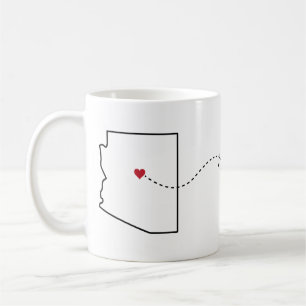 Arizona to Connecticut - Heart2Heart Coffee Mug