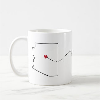 Arizona to Connecticut - Heart2Heart Coffee Mug