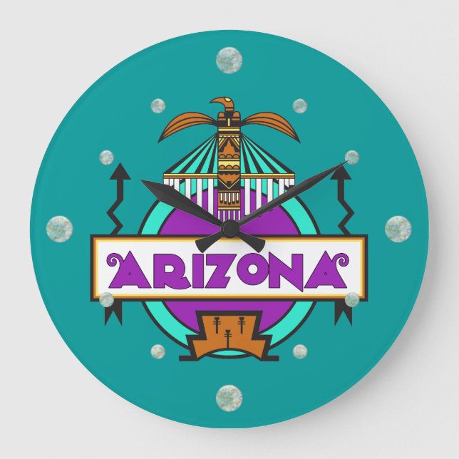 Arizona Totem Wall Clock (Front)