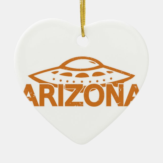 Arizona UFO Ceramic Tree Decoration (Front)