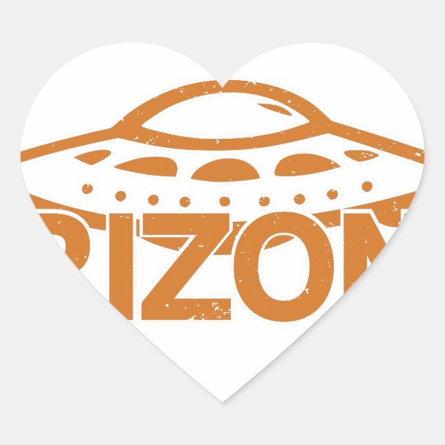 Arizona UFO Heart Sticker (Front)