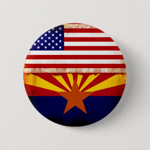 Arizona USA Flags 6 Cm Round Badge