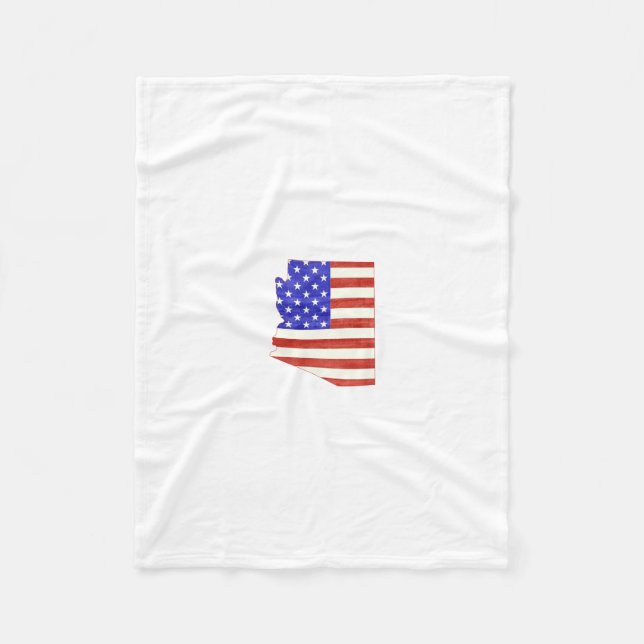 Arizona USA silhouette state map Fleece Blanket (Front)
