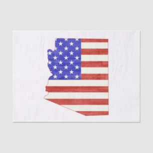Arizona USA silhouette state map Tissue Paper