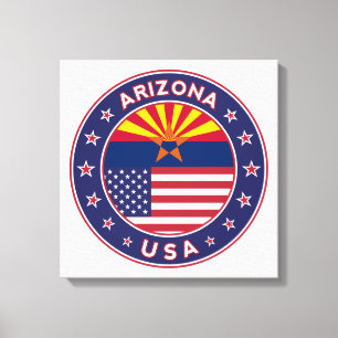 Arizona, USA states Canvas Print