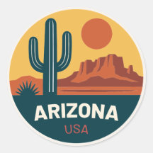 Arizona USA – Vintage Travel Sticker