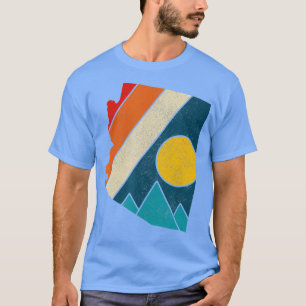Arizona Vintage State Map Mountains Hiker Camping  T-Shirt