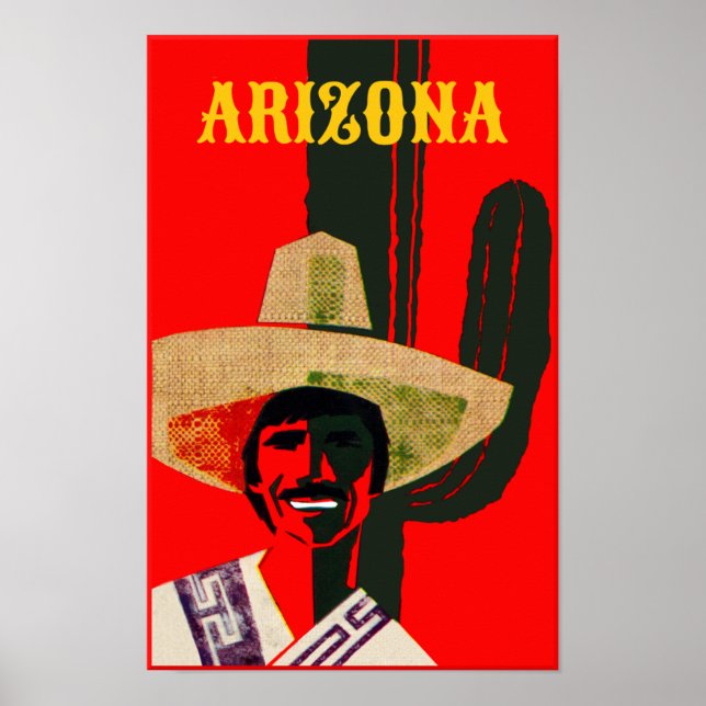 Arizona Vintage Style Travel Poster (Front)