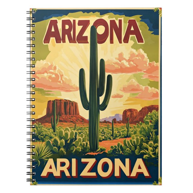 Arizona Vintage Travel Design Notebook (Front)