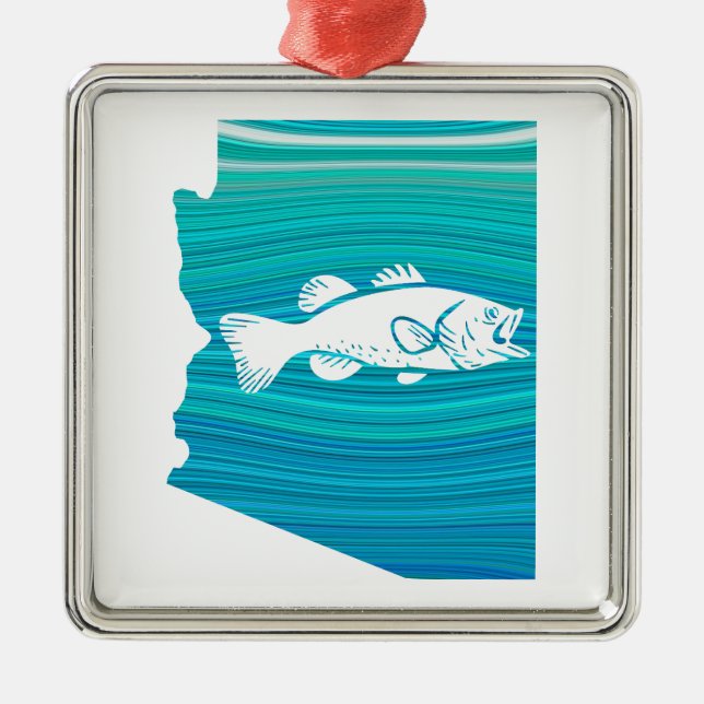 Arizona Wave Fishing Metal Tree Decoration (Front)