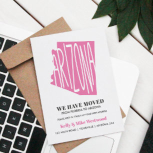 ARIZONA We've moved New address New Home Postcard