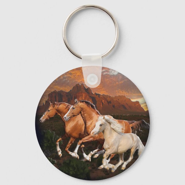 Arizona Wild horses Key Ring (Front)