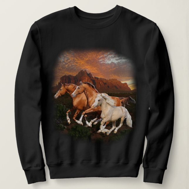 Arizona Wild horses Sweatshirt (Design Front)