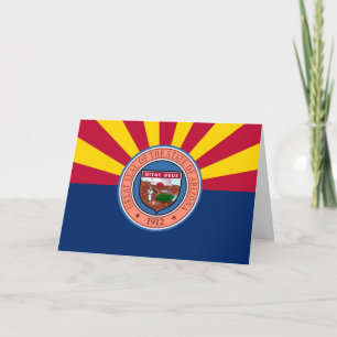 Arizonan Flag & Seal, Flag of Arizona Card