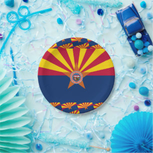 Arizonan Flag & Seal, Flag of Arizona Paper Plate