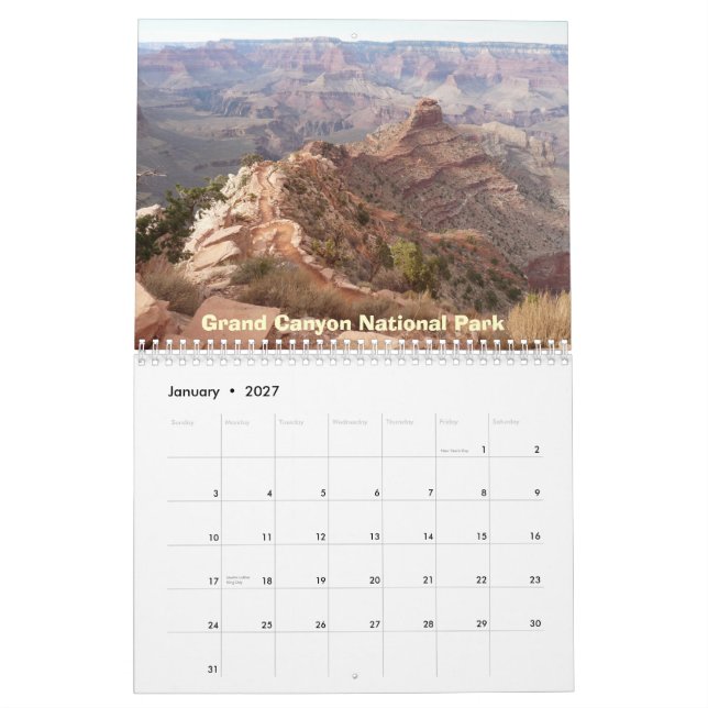 Arizona's Special Places Calendar (Jan 2027)