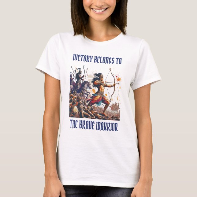 Arjuna The Warrior Women White T-Shirt (Front)