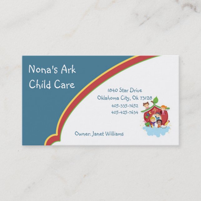 Ark Child Care Business Card (Front)