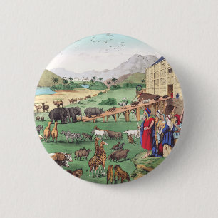 Ark of Noah with animals 6 Cm Round Badge