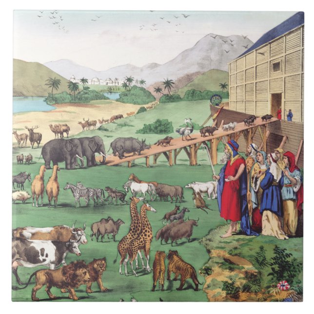 Ark of Noah with animals Tile (Front)