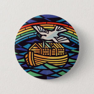 Ark of Noah with Holy Spirit 6 Cm Round Badge
