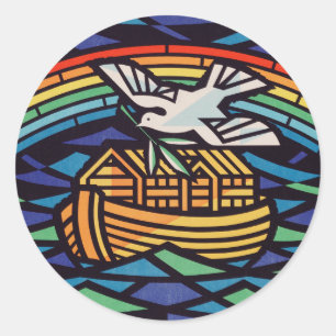 Ark of Noah with Holy Spirit Classic Round Sticker