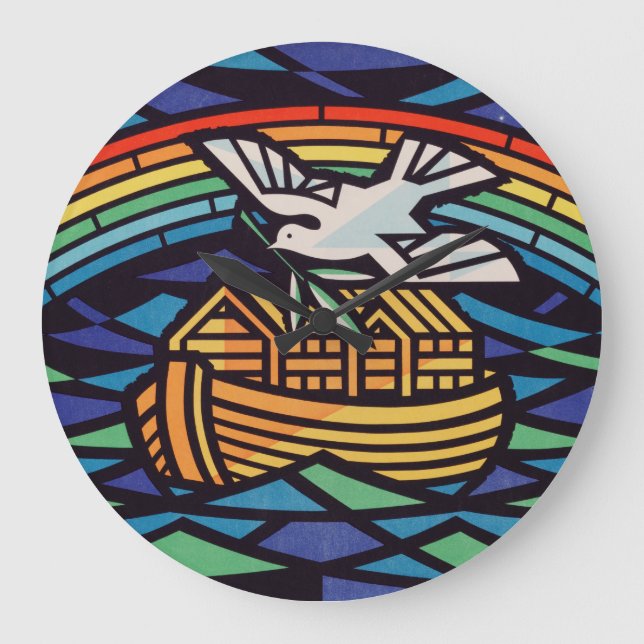 Ark of Noah with Holy Spirit Large Clock (Front)