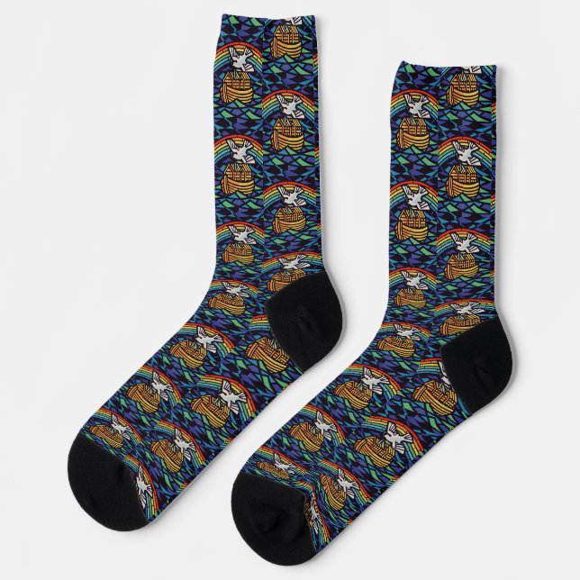 Ark of Noah with Holy Spirit Socks (Left)