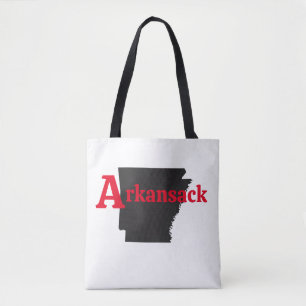 Arkansack Red Text Tote Bag