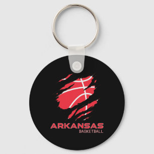 Arkansan Hoops Fan Souvenir Gift Ar Arkansas Byske Key Ring