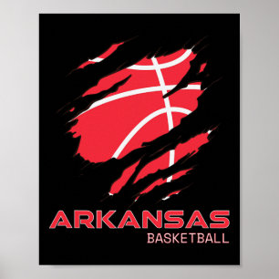 Arkansan Hoops Fan Souvenir Gift Ar Arkansas Byske Poster