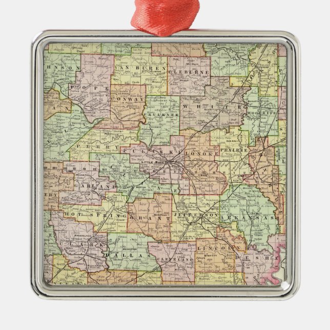 Arkansas 6 metal tree decoration (Front)