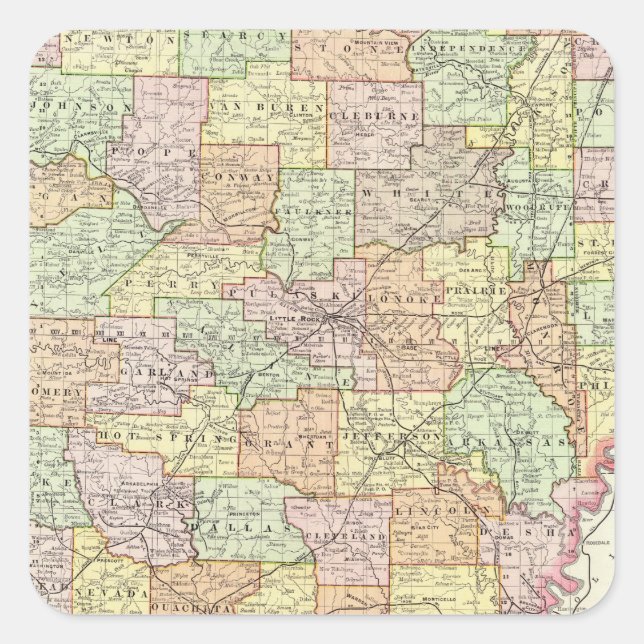 Arkansas 6 square sticker (Front)