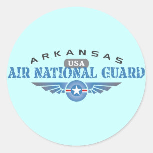 Arkansas Air National Guard Classic Round Sticker