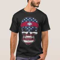 Arkansas American Flag Skull State Flag Arkansas