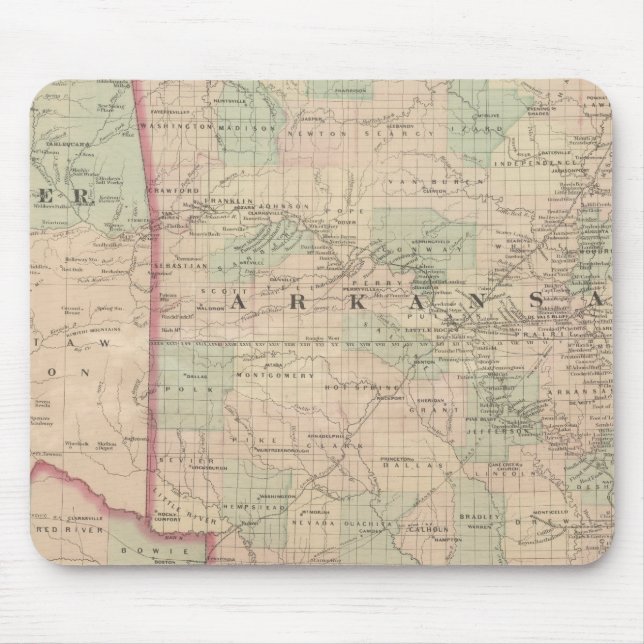 Arkansas and portion of Indian Territory Mouse Pad (Front)