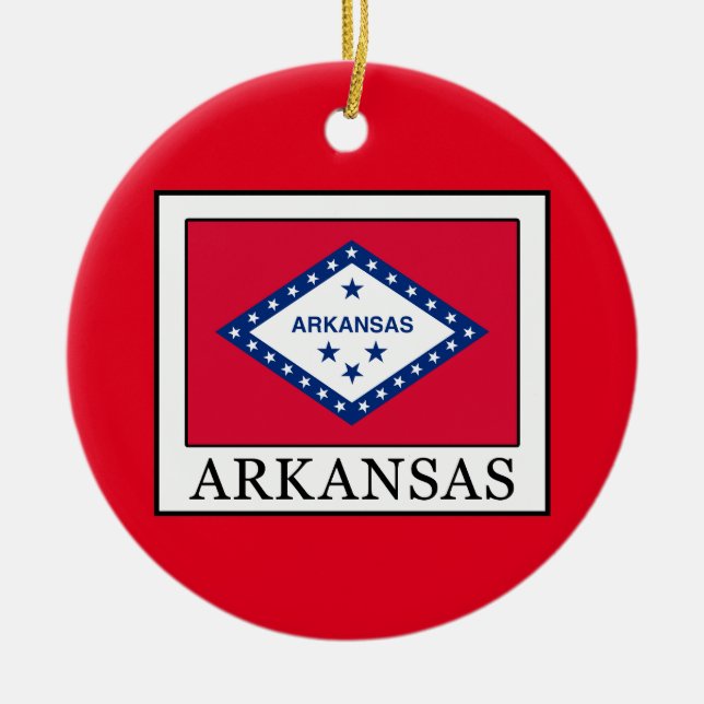 Arkansas Ceramic Tree Decoration (Front)