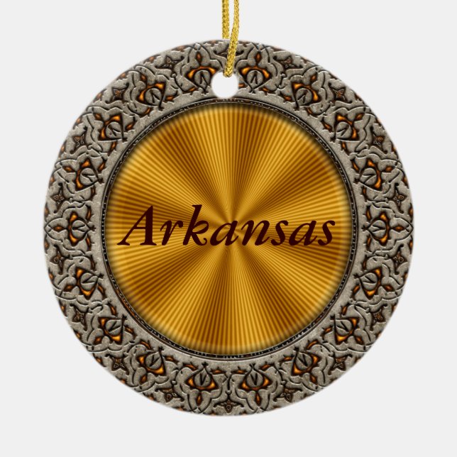 Arkansas Ceramic Tree Decoration (Front)