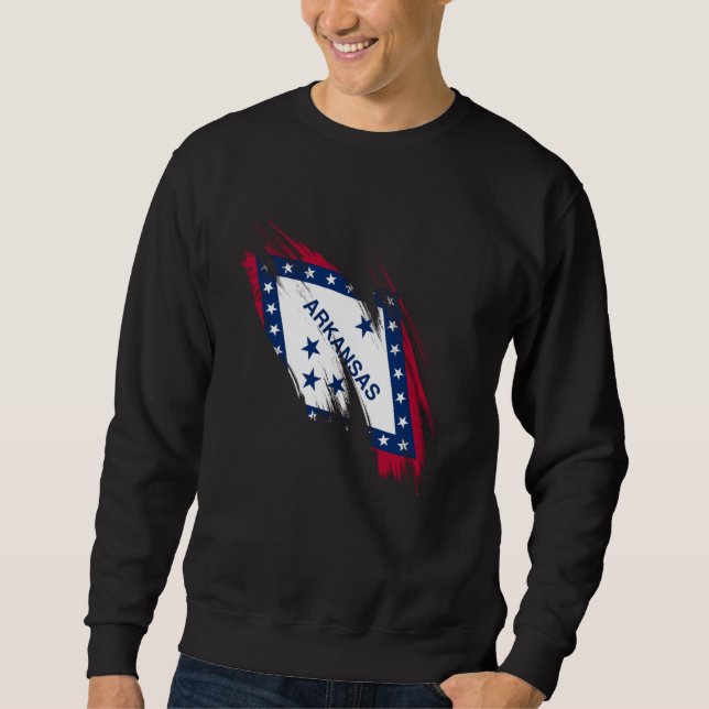 Arkansas Flag Arkansan Funny Arkansas Pride Sweatshirt (Front)