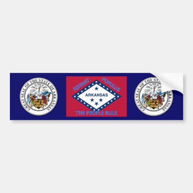 Arkansas Flag Bumper Sticker (Front)