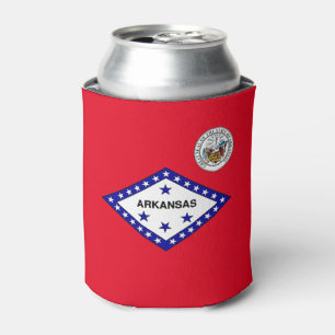 Arkansas flag can cooler