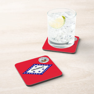 Arkansas flag coaster