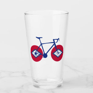 Arkansas Flag Cycling Glass