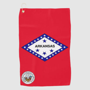 Arkansas flag golf towel