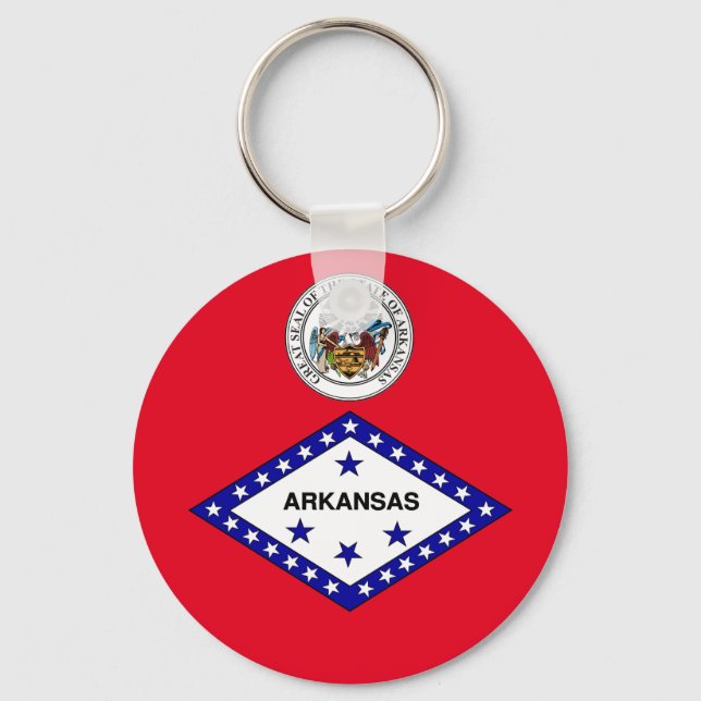 Arkansas flag key ring (Front)