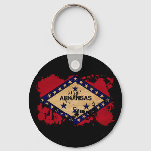 Arkansas Flag Key Ring