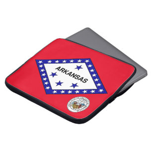 Arkansas flag laptop sleeve