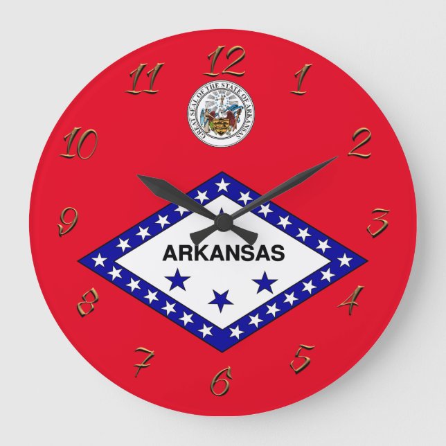 Arkansas flag large clock (Front)