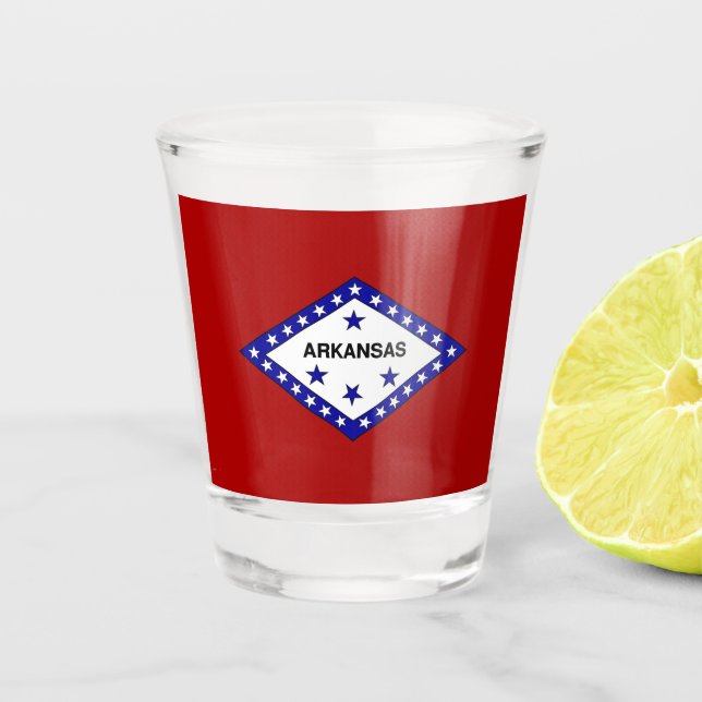 Arkansas flag  shot glass (Front)